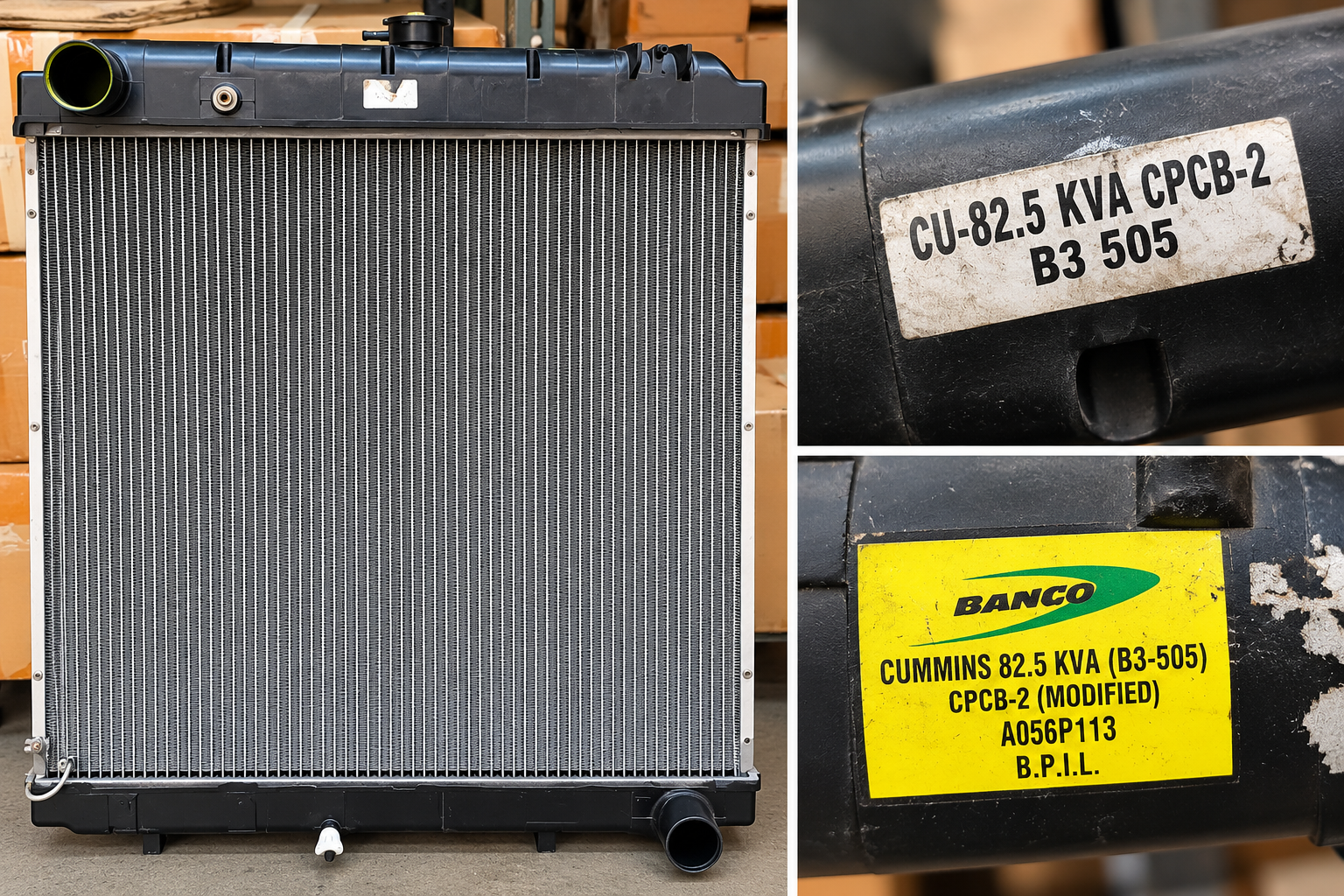 BANCO A056P113 Cummins 82.5 KVA radiator with 27 × 29 core
