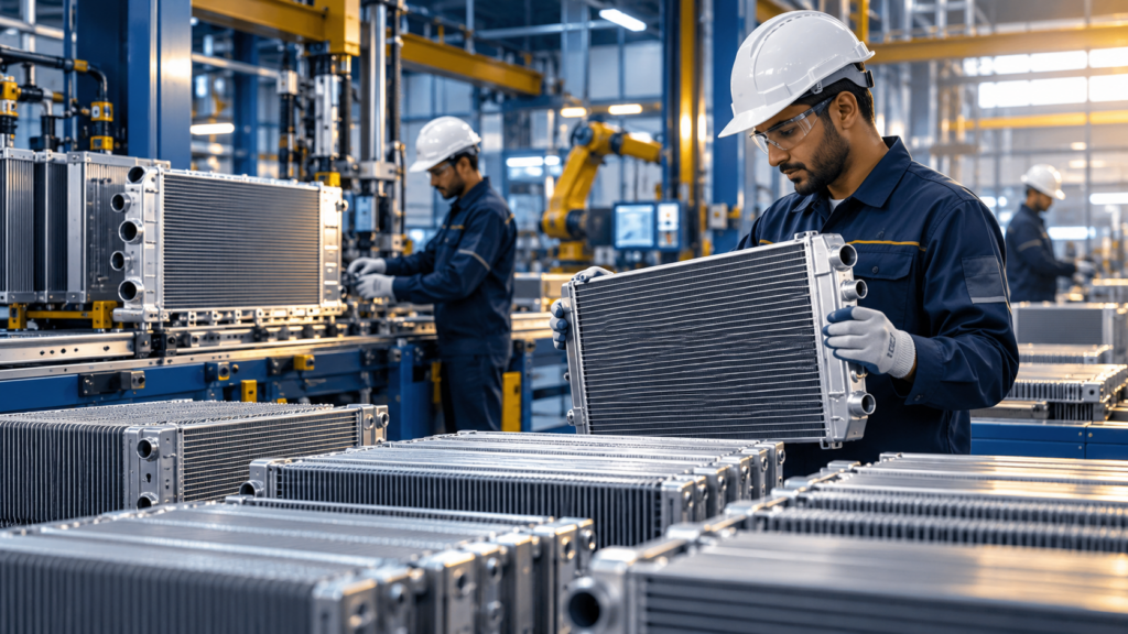 Aluminium radiator and heat exchanger manufacturing technology with industrial cooling equipment